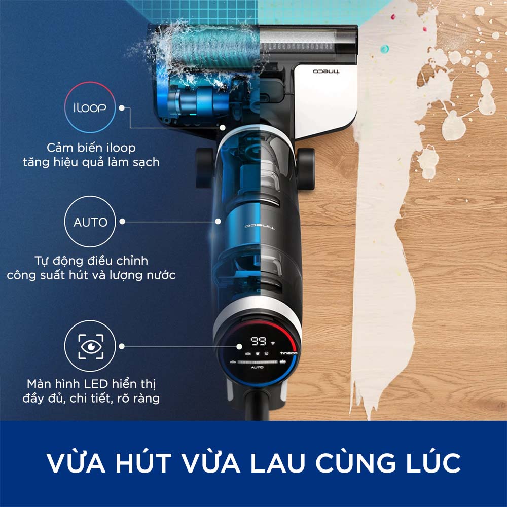 Hút bụi lau nhà cùng lúc