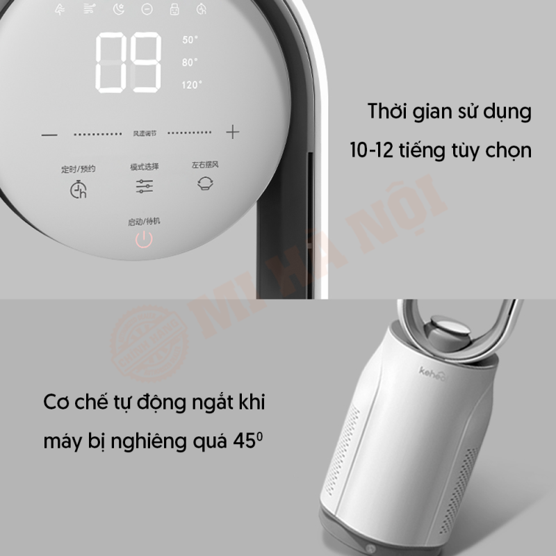 Thời gian sử dụng tùy chọn lin hoạt + tự ngắt khi bị nghiêng