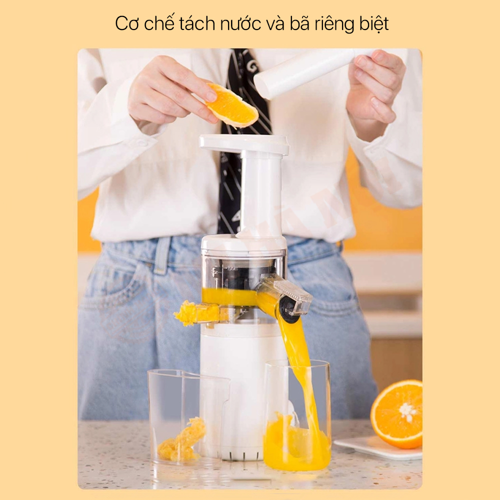Nước và bã cặn sẽ được tách và thoát ra bằng 2 ống riêng biệt