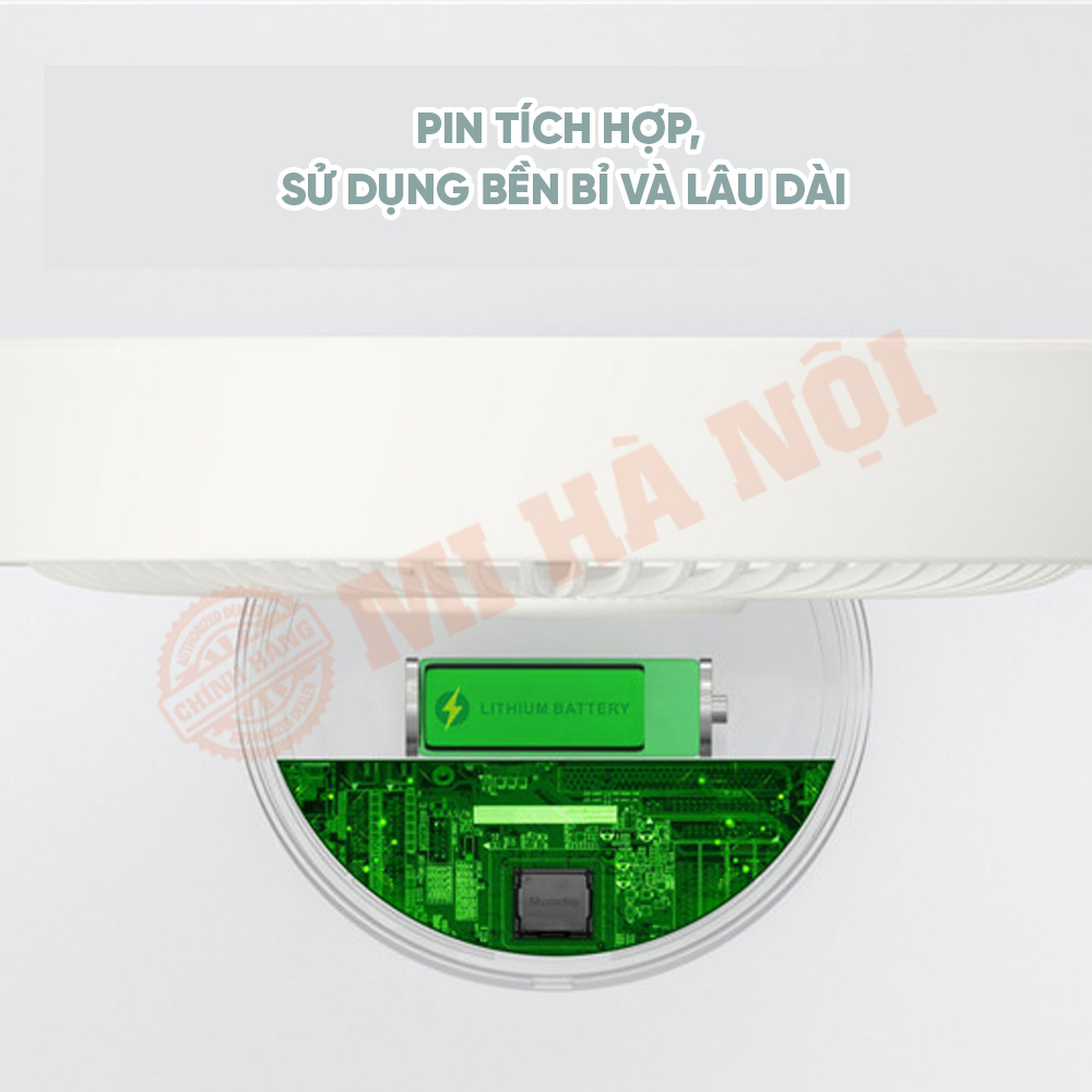 Quạt sử dụng pin tích hợp có thể sạc lại và bền bỉ, cho phép bạn sử dụng quạt mọi lúc mọi nơi
