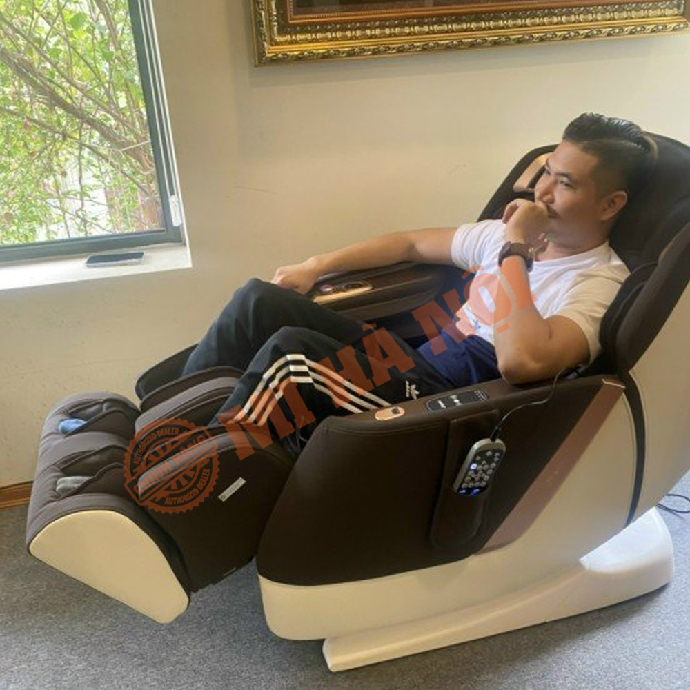 Phần lưng của ghế massage Xiaomi V1 sử dụng liệu pháp sưởi ấm bằng graphene bao phủ vùng da hai bên cột sống