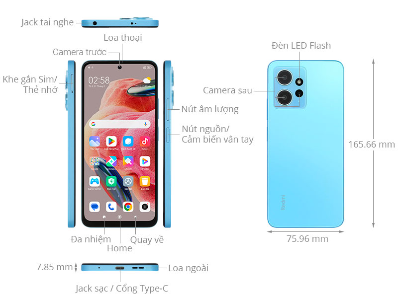 Điện thoại Xiaomi Redmi Note 12 (8GB_128GB)