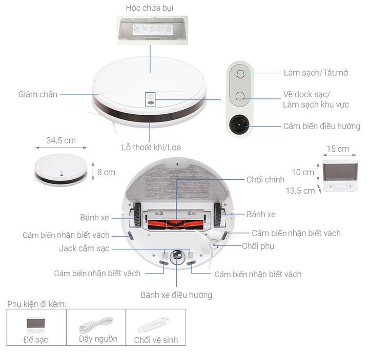 Robot hút bụi lau nhà Xiaomi Vacuum Mop 2 (5)